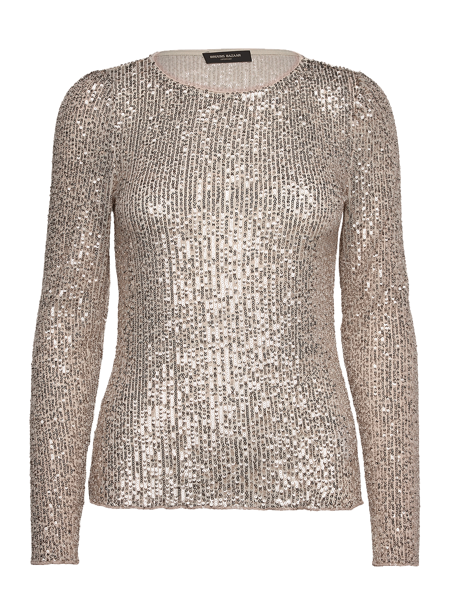 Bruuns Bazaar - IlexBBRound neck - pikkade varrukatega pluusid - silver grey - 1