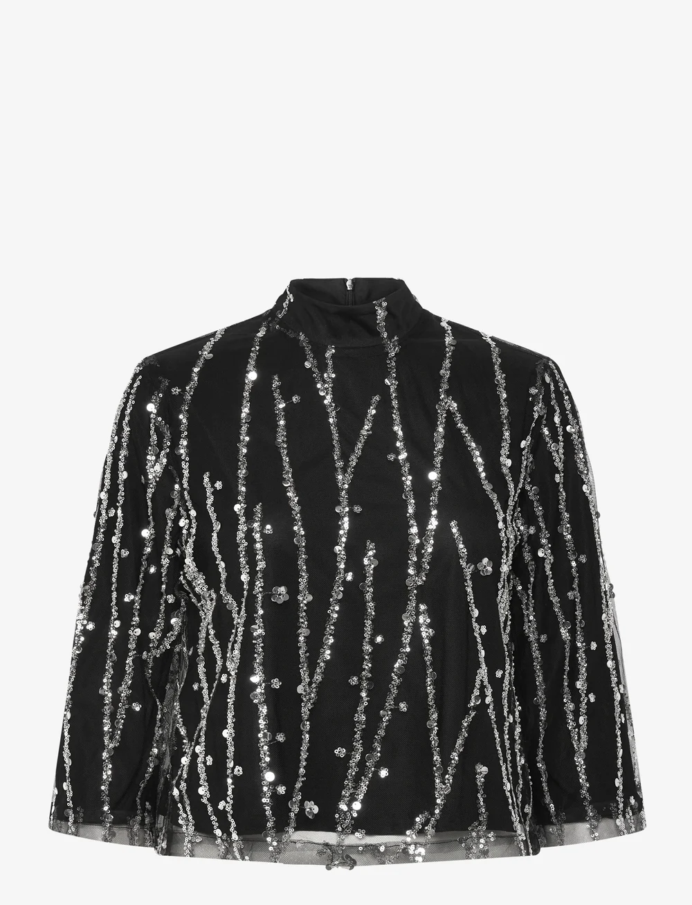 Bruuns Bazaar - DaffiBBIgnaras blouse - langärmlige blusen - black w silver - 0