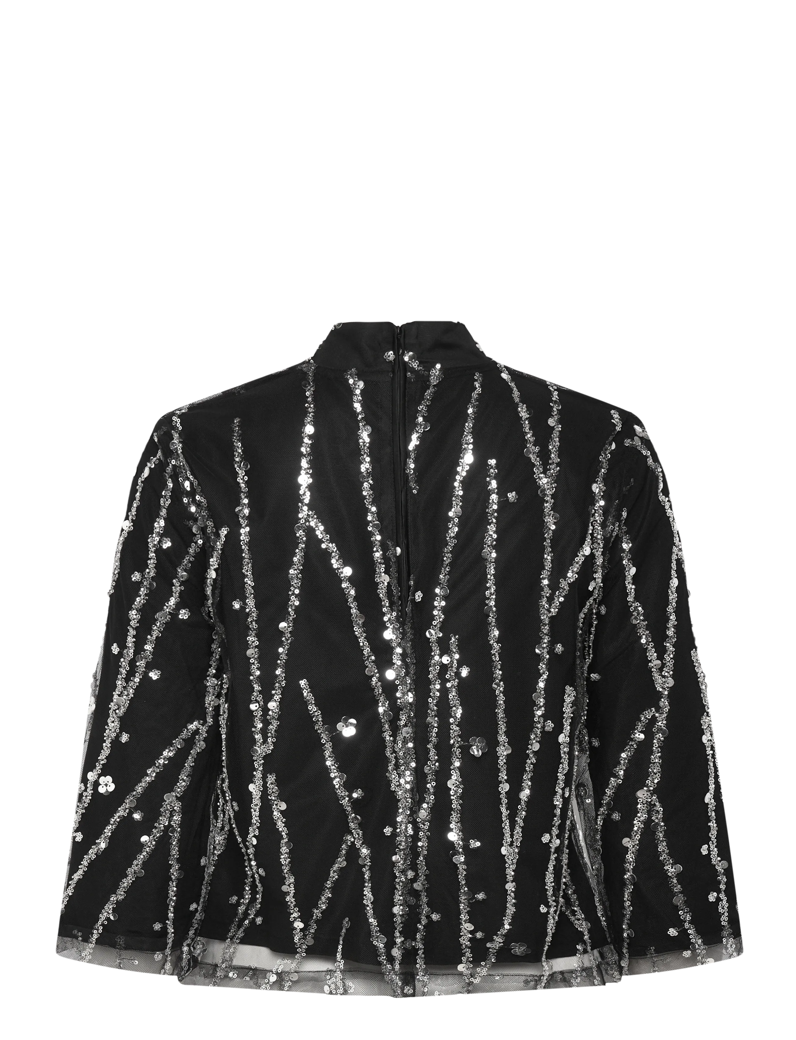 Bruuns Bazaar - DaffiBBIgnaras blouse - langærmede bluser - black w silver - 1