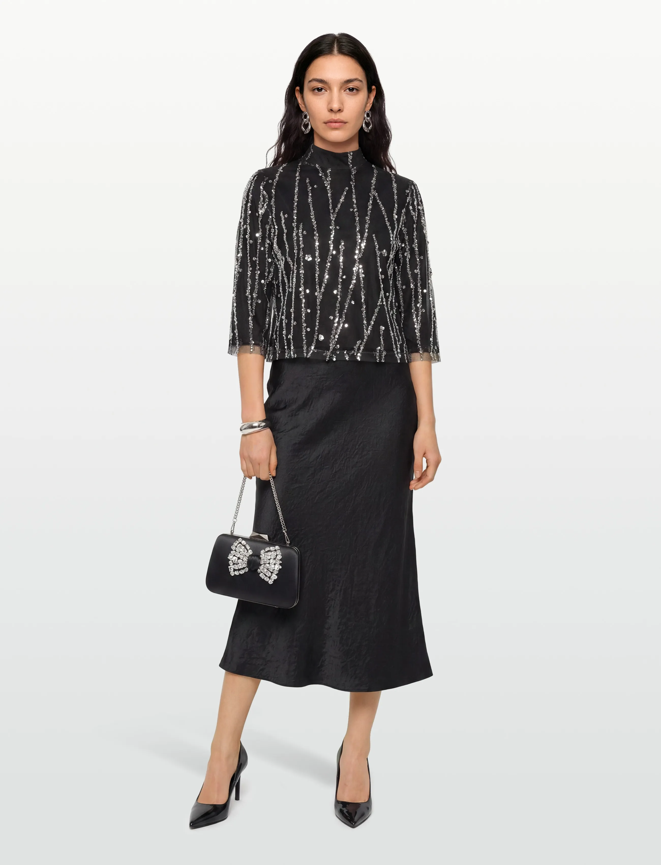 Bruuns Bazaar DaffiBBIgnaras blouse - Blusar & Skjortor - BLACK W SILVER / black