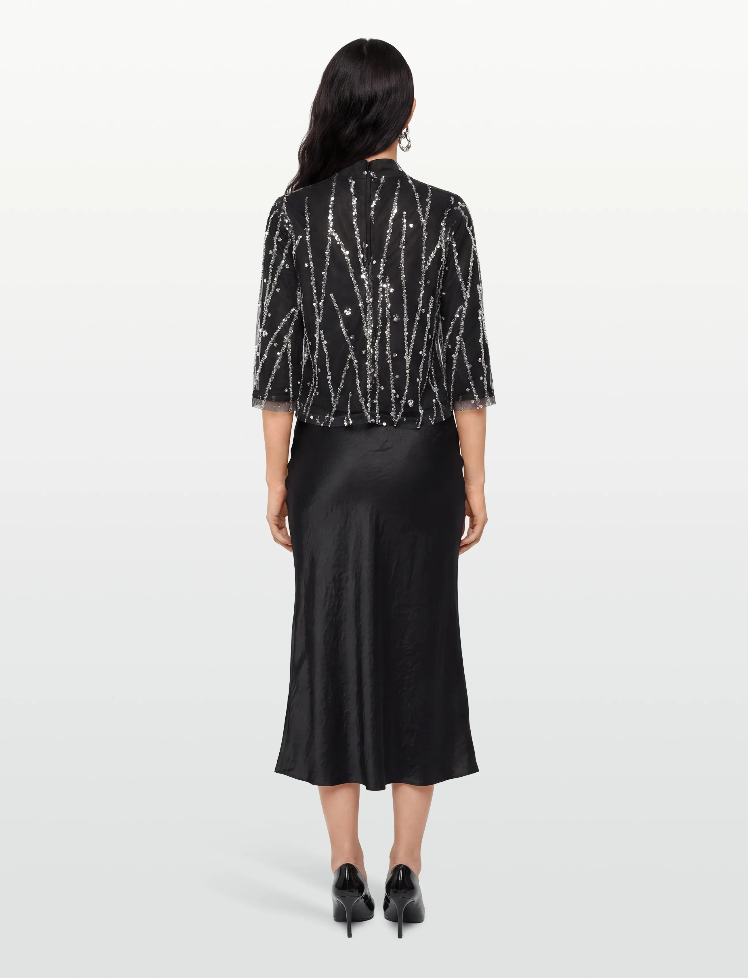 Bruuns Bazaar - DaffiBBIgnaras blouse - langärmlige blusen - black w silver - 4