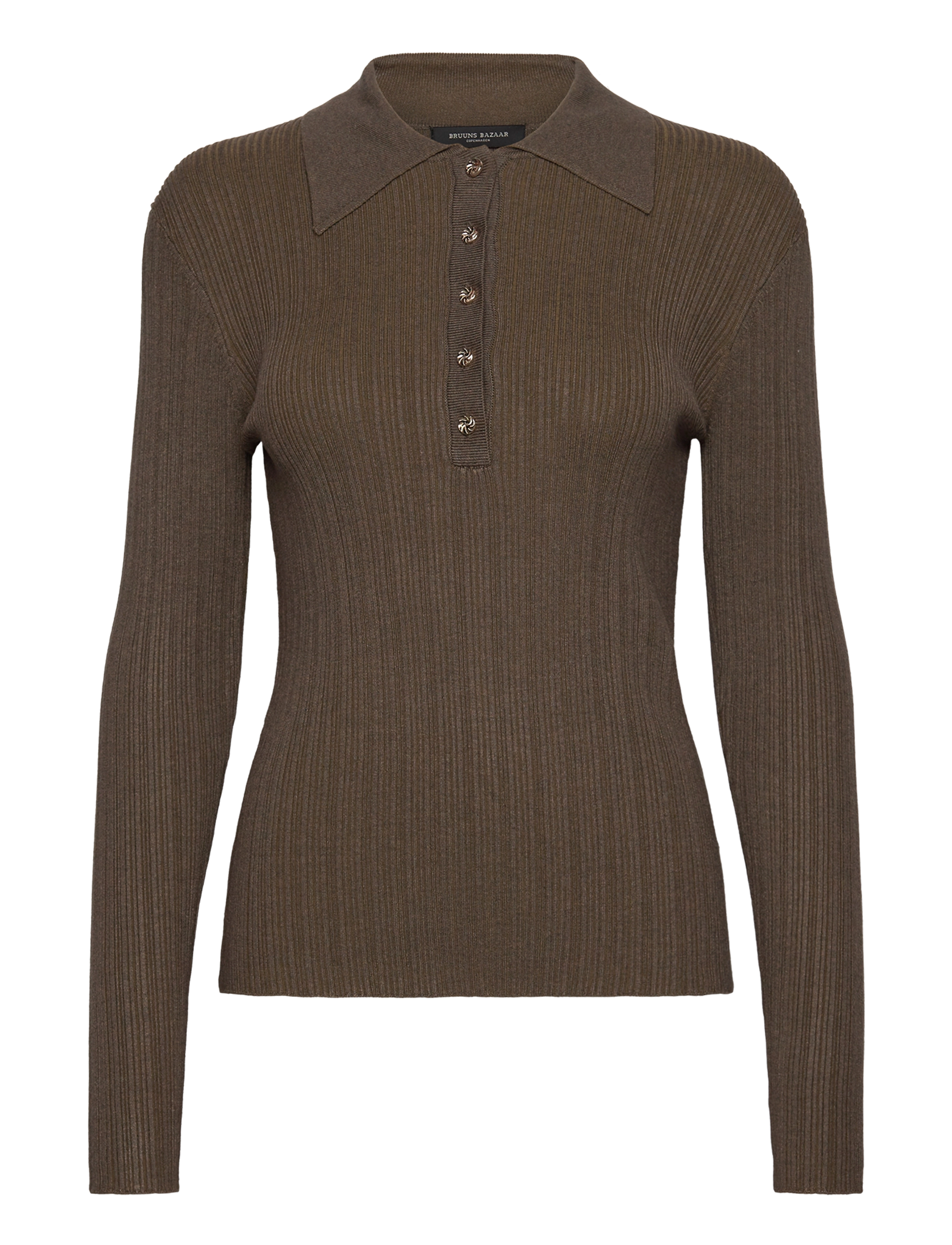 AnemoneBBCathrin knit blouse - SHITAKE MELANGE