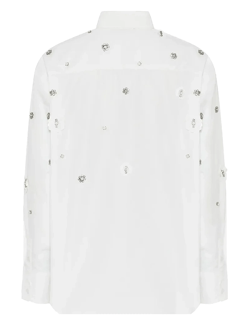 Bruuns Bazaar - ChrisoulaBBBeia shirt - långärmade blusar - snow white - 2