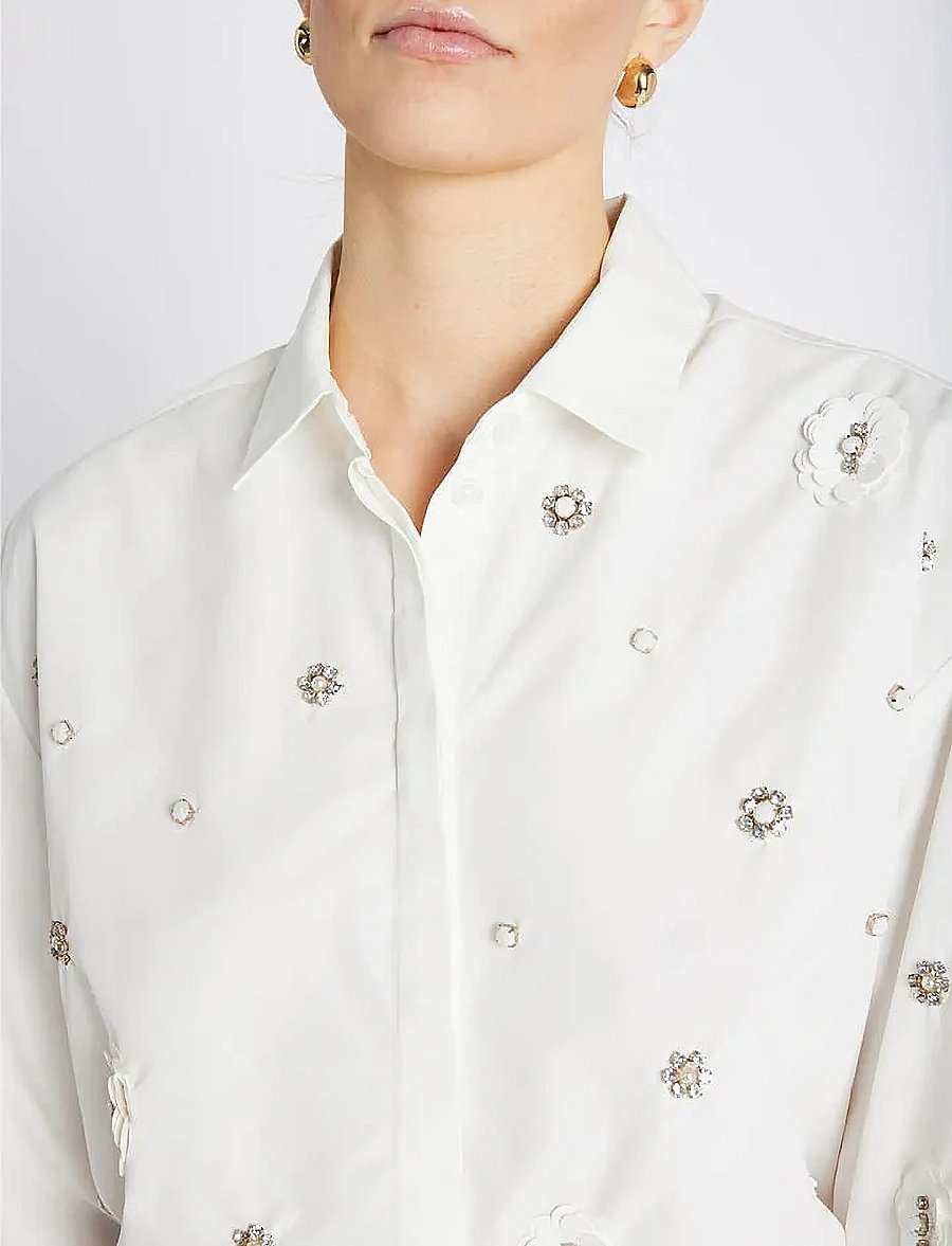Bruuns Bazaar - ChrisoulaBBBeia shirt - langärmelige blusen - snow white - 4