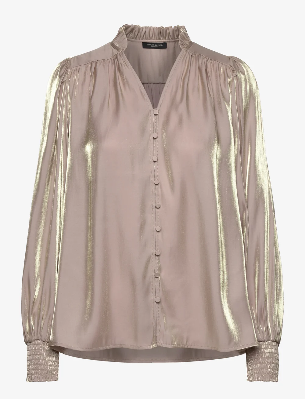 Bruuns Bazaar - KassianiBBHarrietta shirt - long sleeved blouses - gold sand - 0