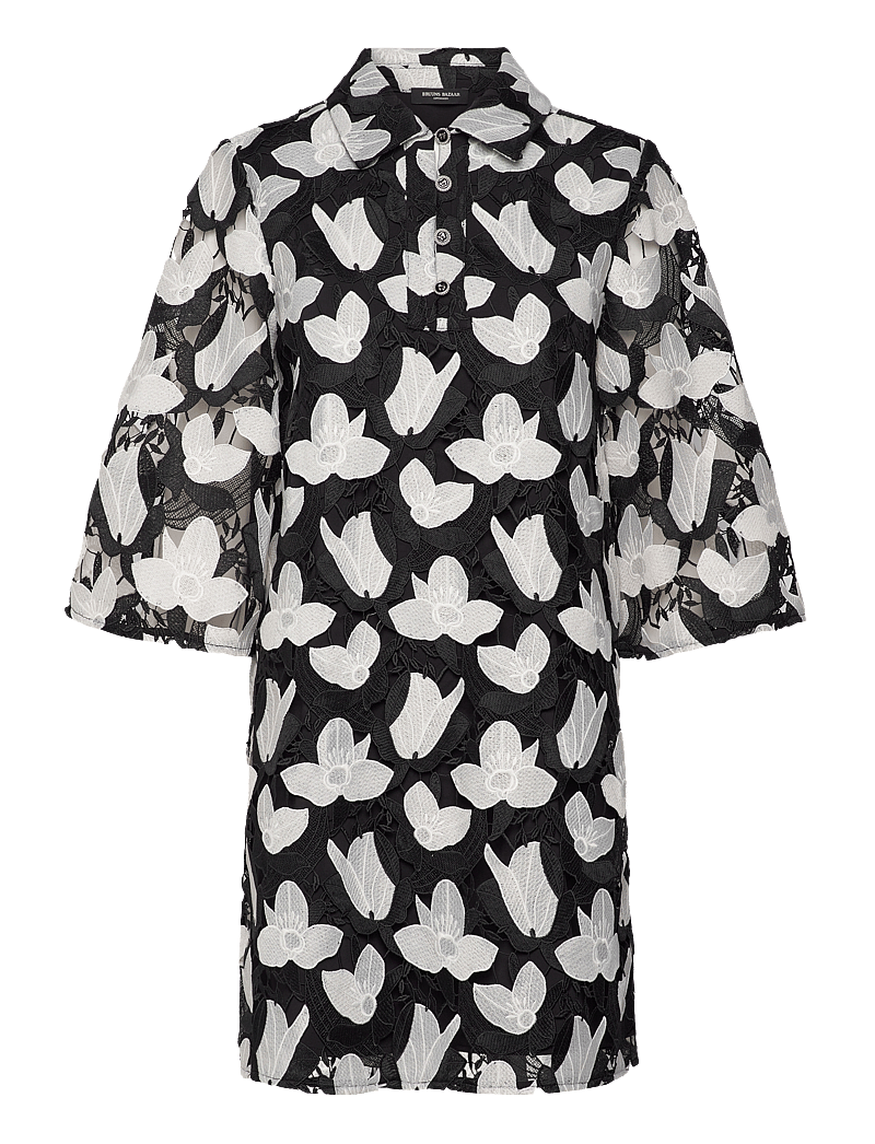 Bruuns Bazaar - BellflowerBBIgnon dress - hemdkleider - black/white - 0