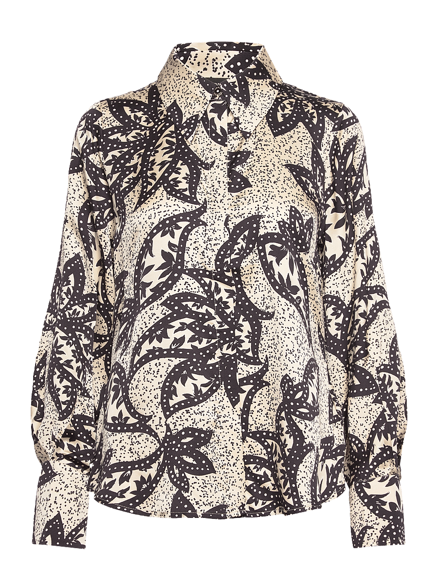 Bruuns Bazaar - FloretBBElas shirt - pikkade varrukatega särgid - sand print - 1