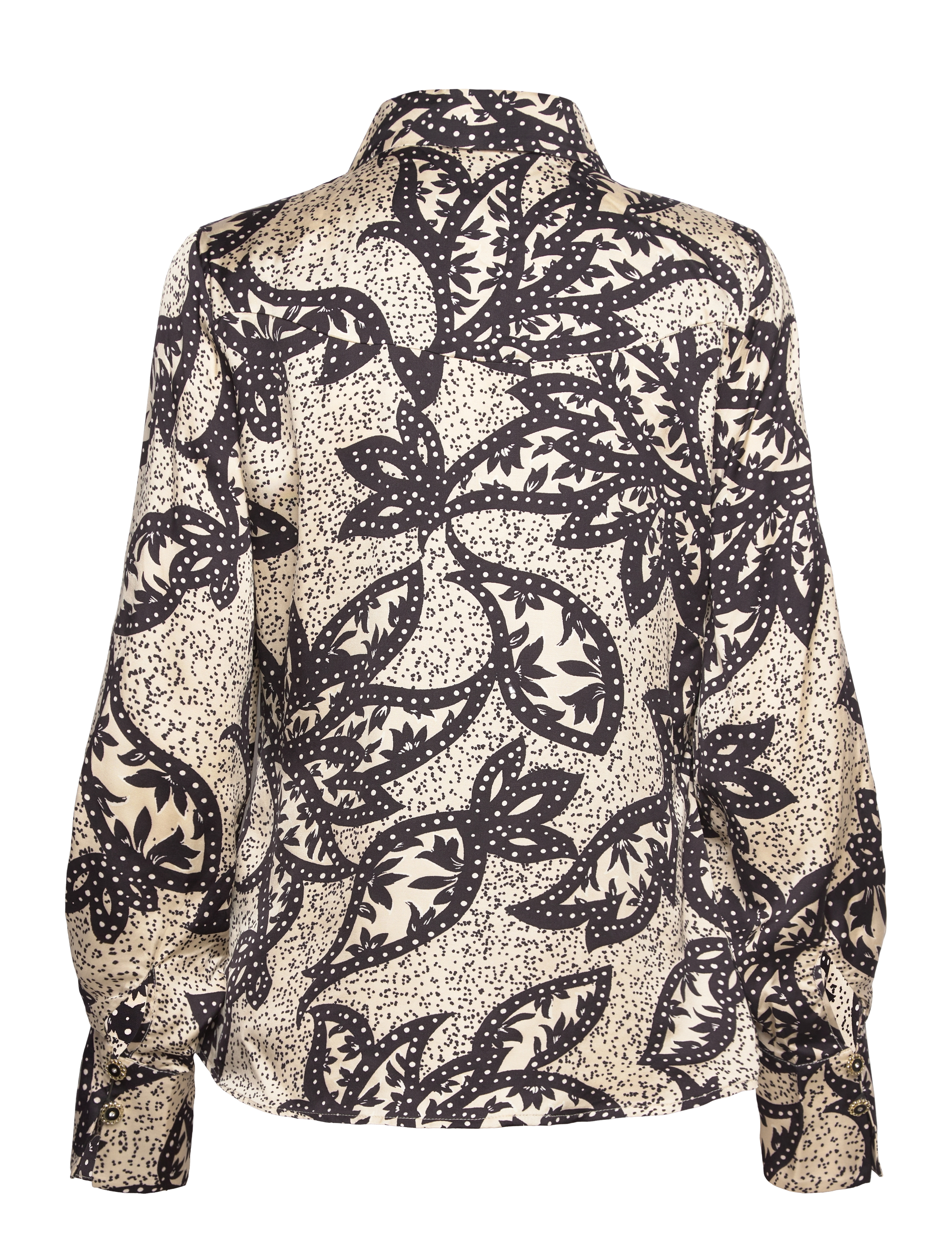 Bruuns Bazaar - FloretBBElas shirt - krekli ar garām piedurknēm - sand print - 2