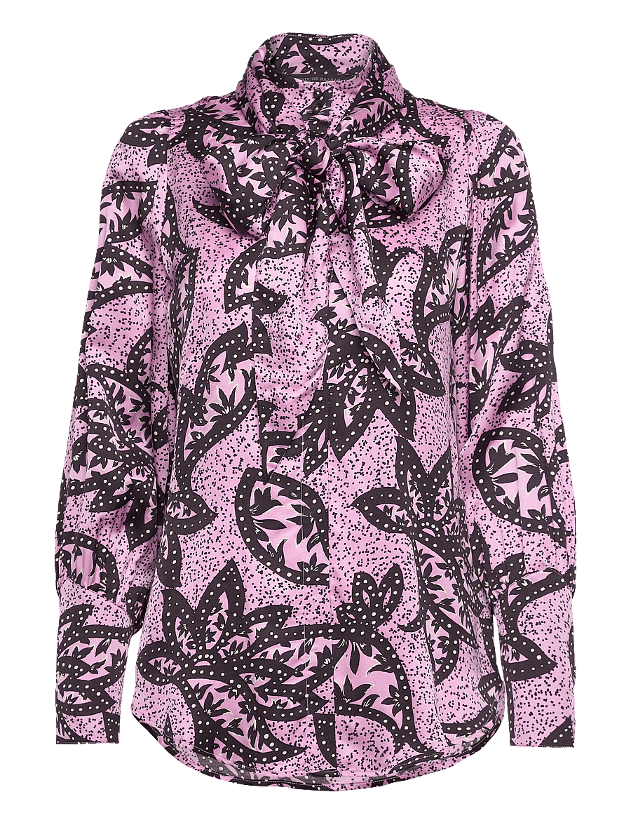 Bruuns Bazaar - FloretBBHayetta shirt - pikkade varrukatega särgid - pink print - 1