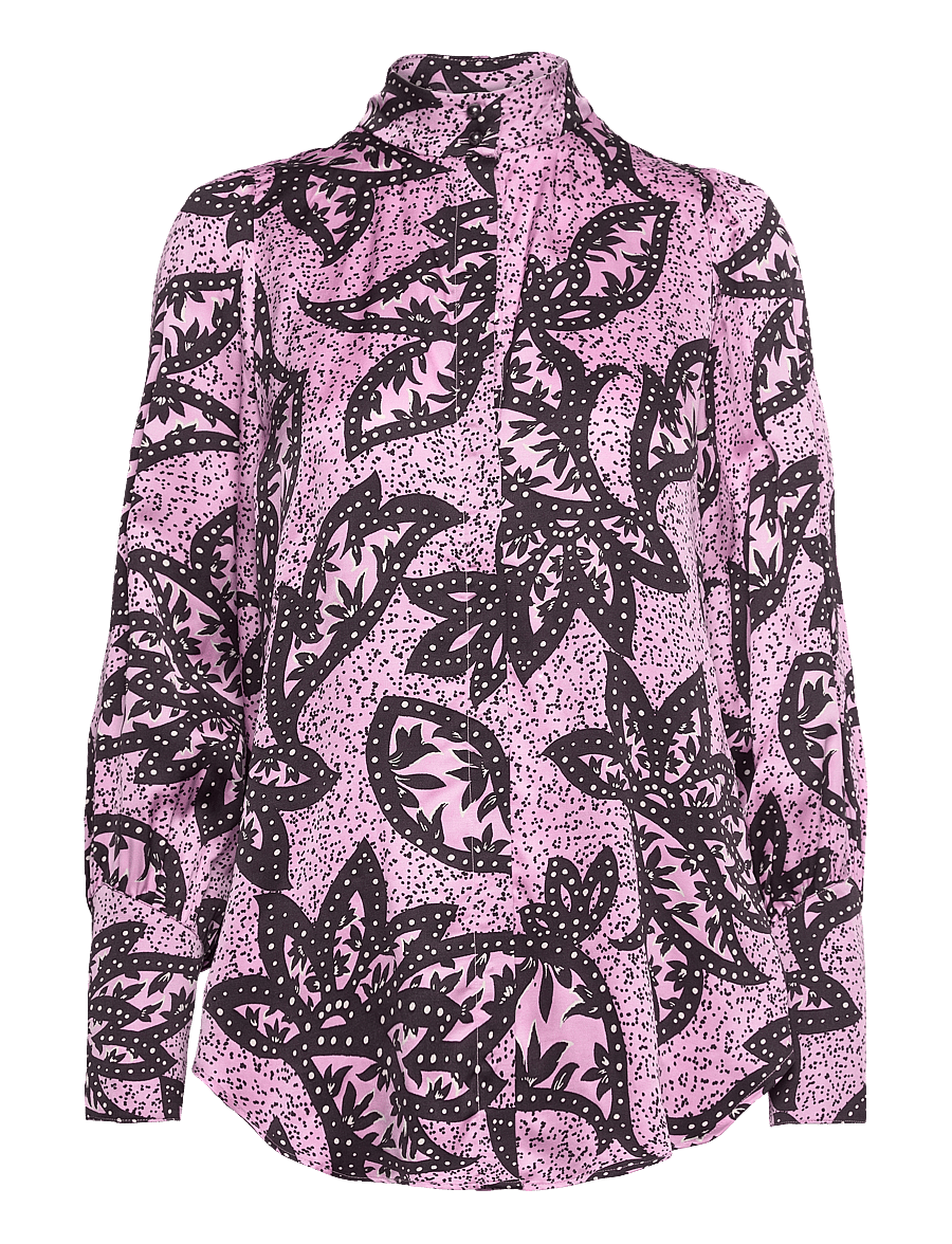 Bruuns Bazaar - FloretBBHayetta shirt - pikkade varrukatega särgid - pink print - 3
