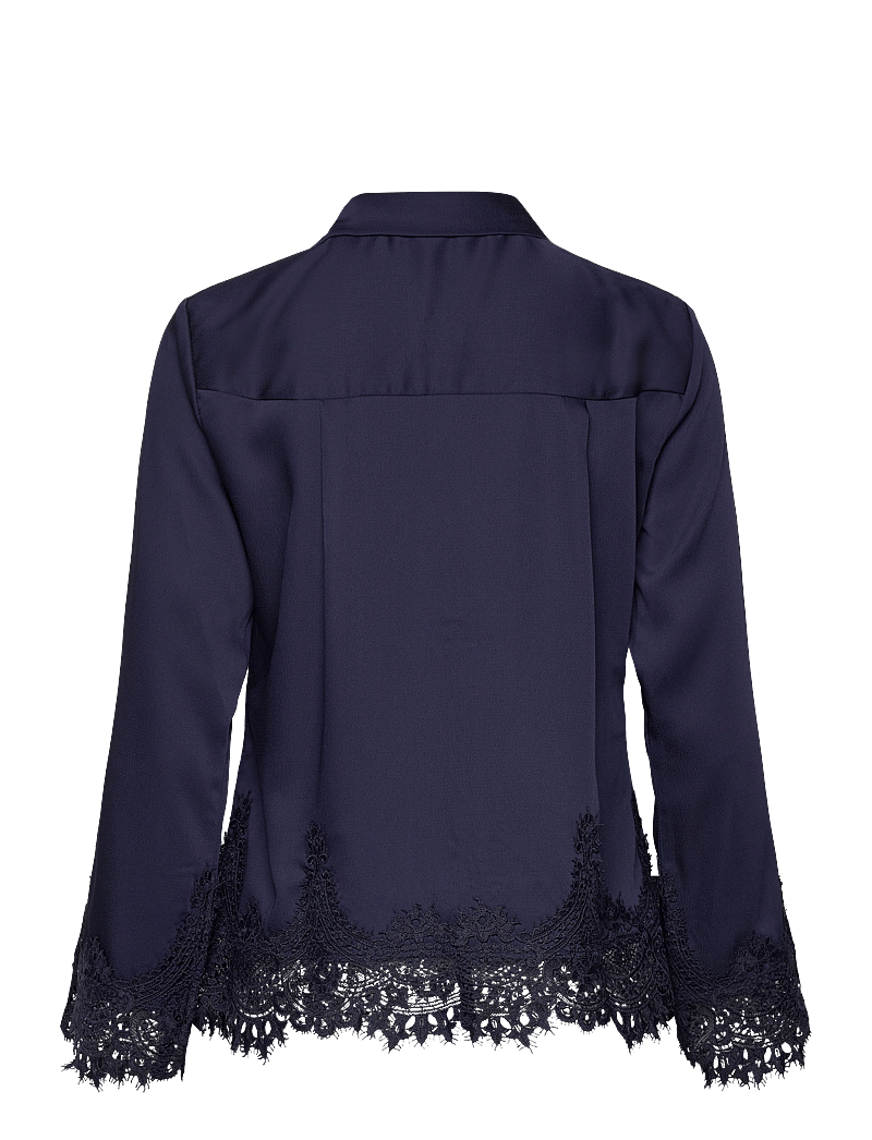 Bruuns Bazaar - CedarsBBElaina blouse - långärmade blusar - navy - 1