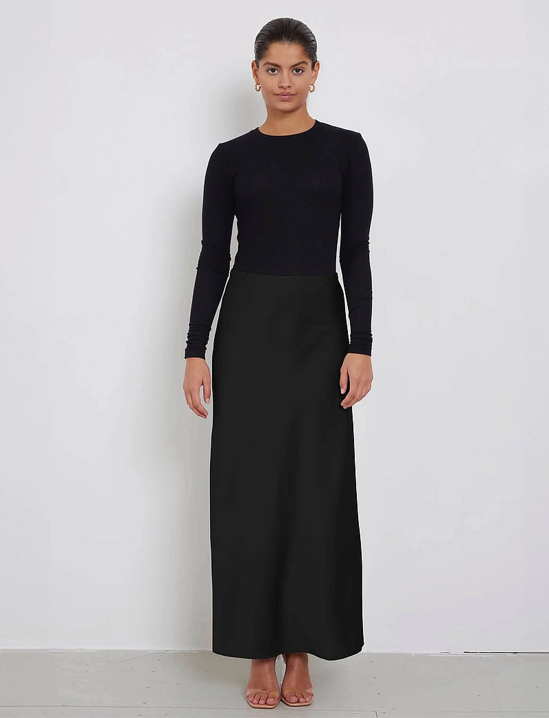 Bruuns Bazaar - AcaciaBBJoanelle skirt - satinnederdele - black - 0
