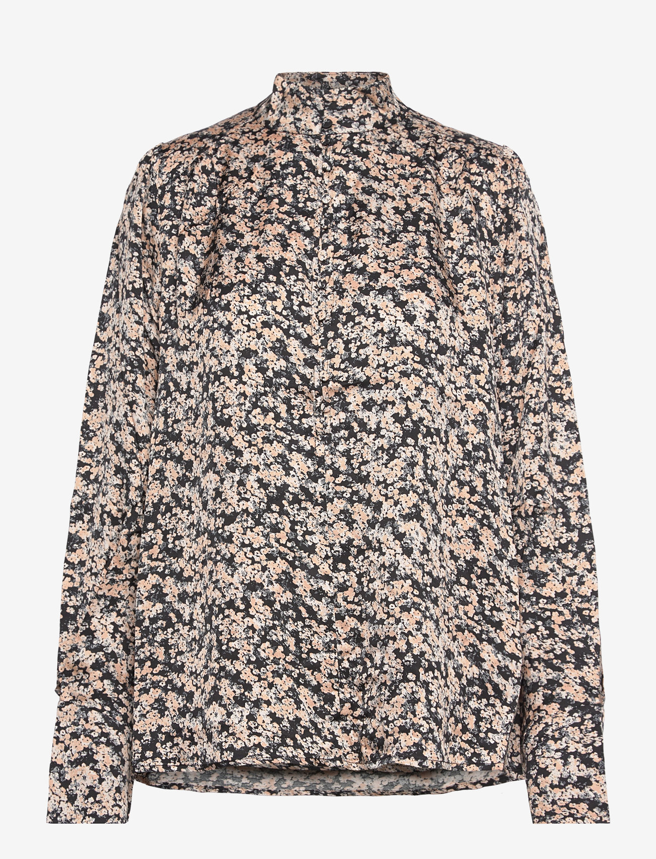 Bruuns Bazaar - FloretBBChatrine blouse - langärmlige hemden - sand black - 0