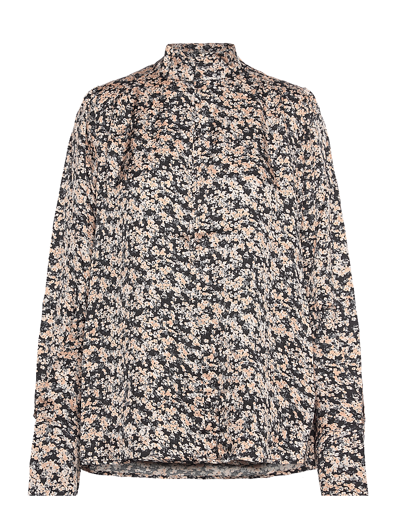 Bruuns Bazaar - FloretBBChatrine blouse - pikkade varrukatega särgid - sand black - 1