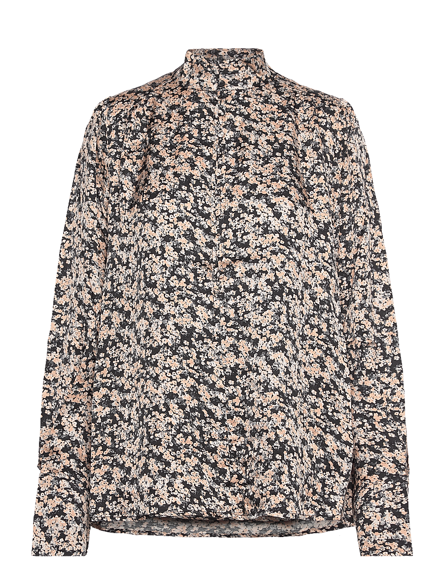 Bruuns Bazaar - FloretBBChatrine blouse - marškiniai ilgomis rankovėmis - sand black - 1