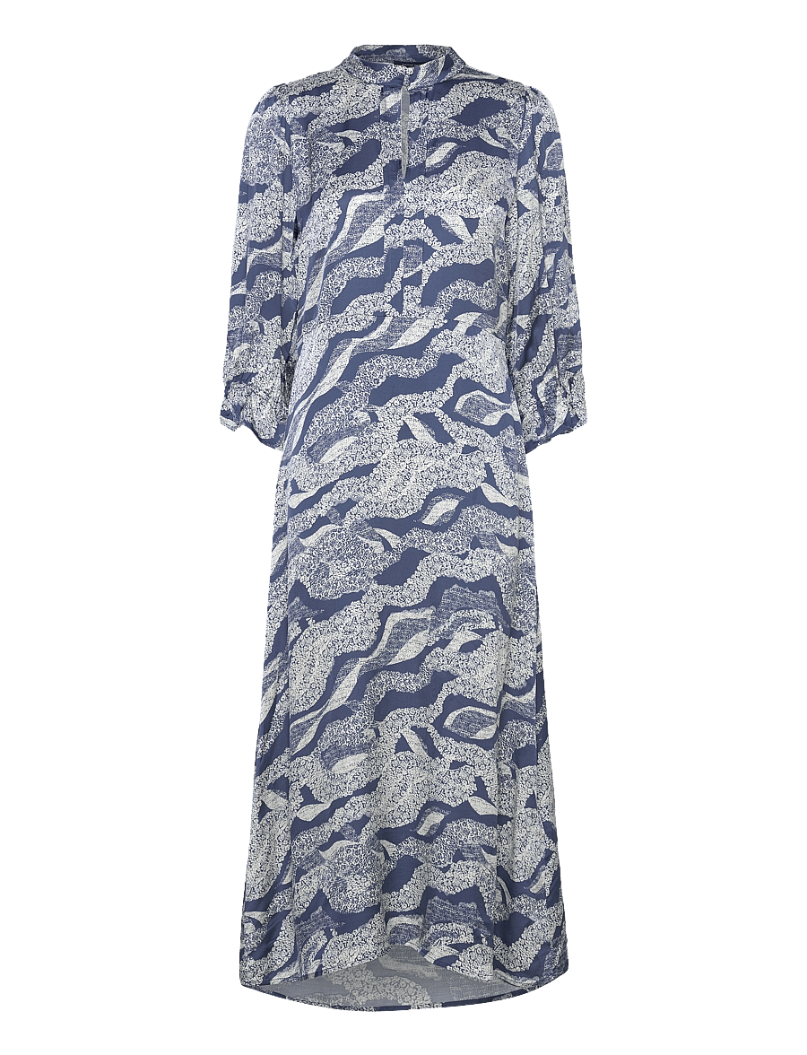 Bruuns Bazaar - FloretBBClarenas dress - hemdkleider - blue lace print - 1