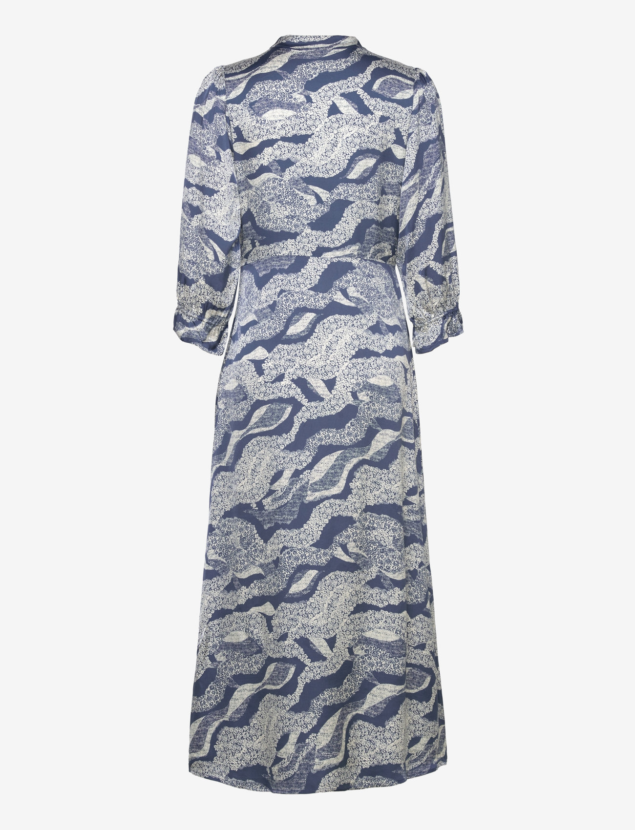 Bruuns Bazaar - FloretBBClarenas dress - skjortklänningar - blue lace print - 2