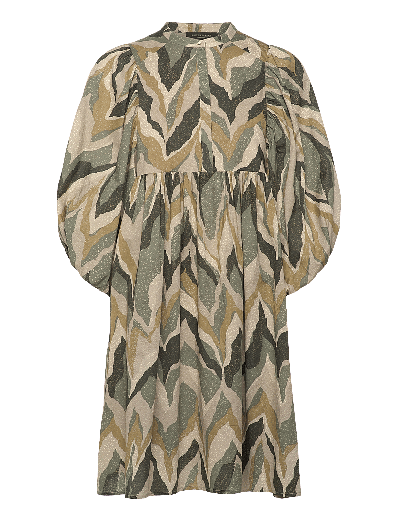 Bruuns Bazaar - AsterBBSarina dress - festklänningar - green print - 1