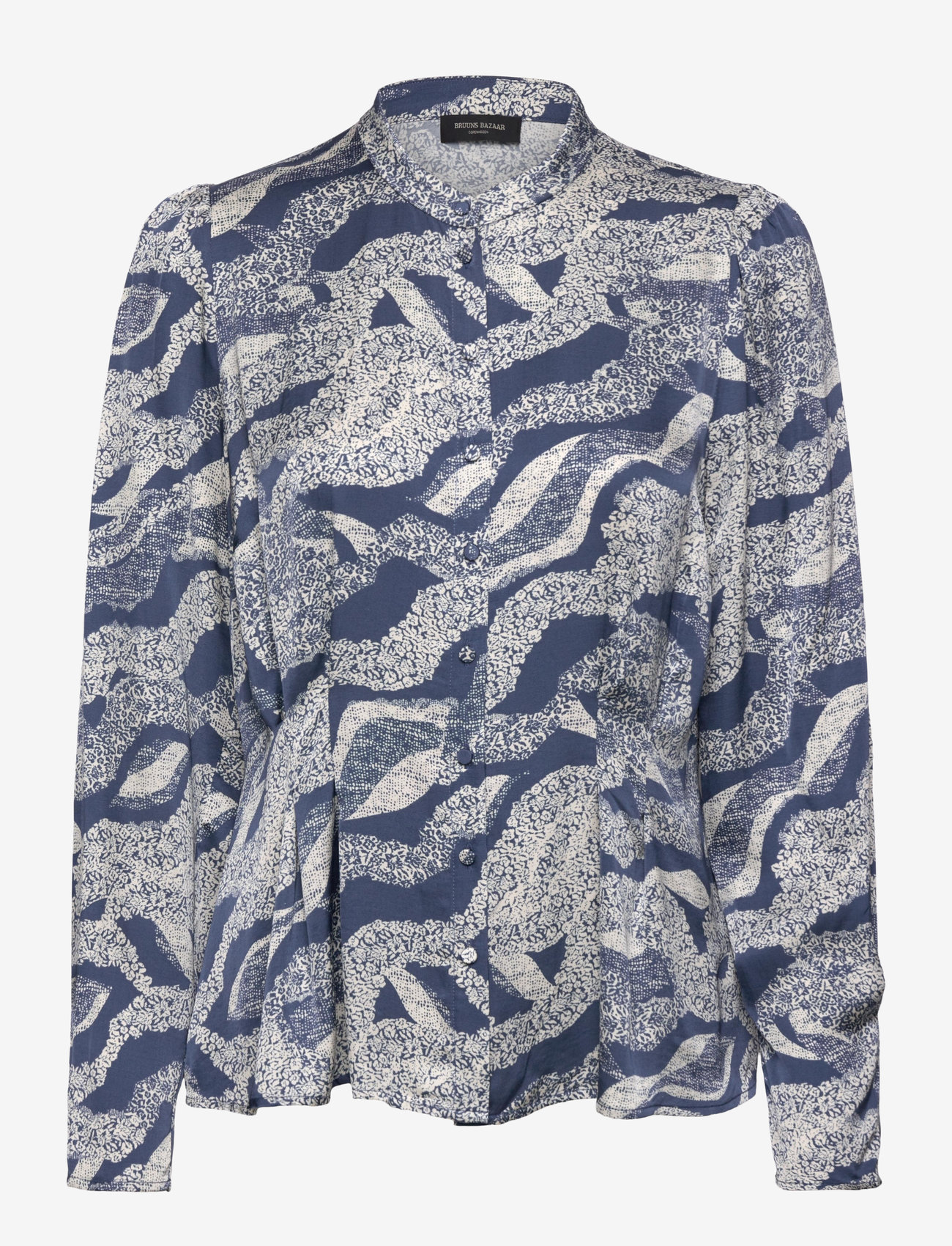 Bruuns Bazaar - FloretBBZeas shirt - pikkade varrukatega pluusid - blue lace print - 1