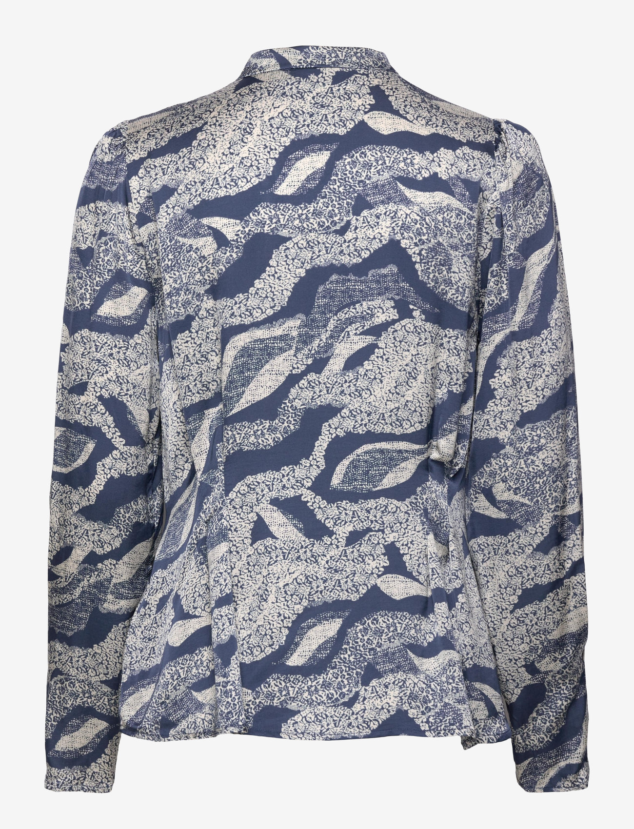 Bruuns Bazaar - FloretBBZeas shirt - pikkade varrukatega pluusid - blue lace print - 2