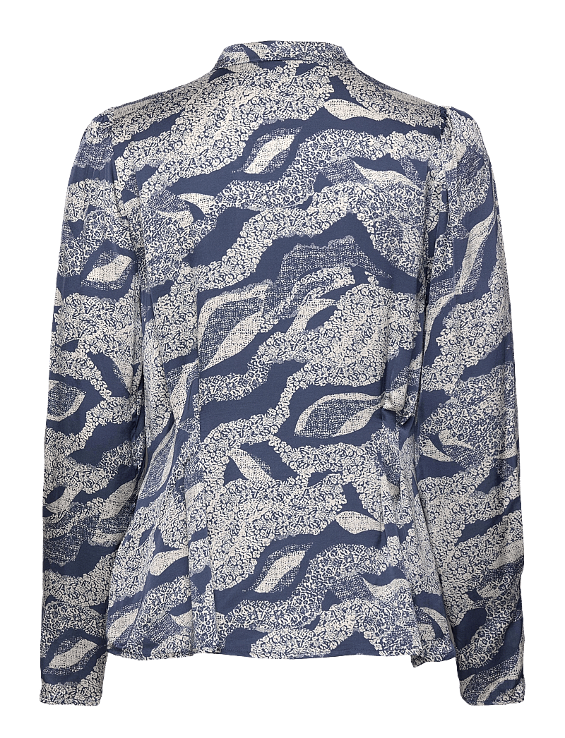 Bruuns Bazaar - FloretBBZeas shirt - pikkade varrukatega pluusid - blue lace print - 2