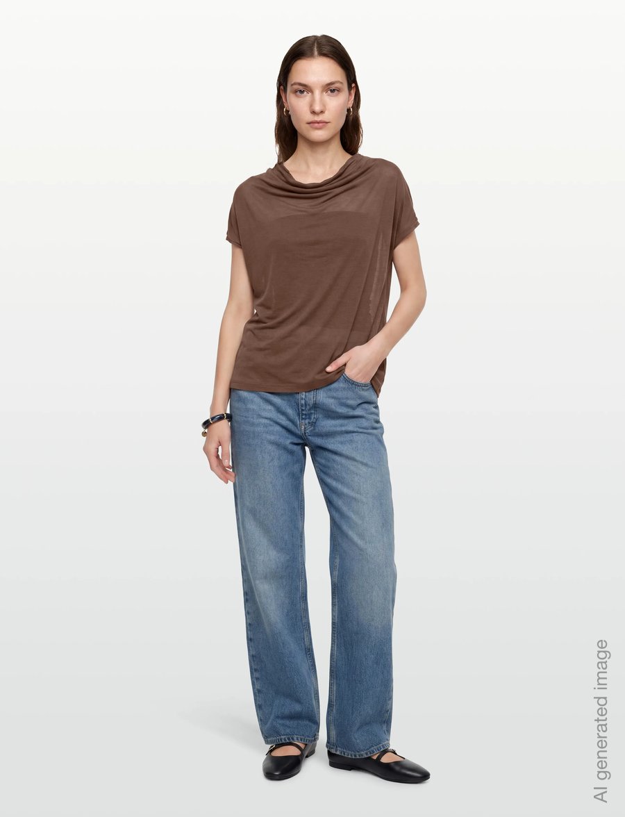 Bruuns Bazaar - KatkaBBGinae blouse - kurzärmelige blusen - chestnut - 0