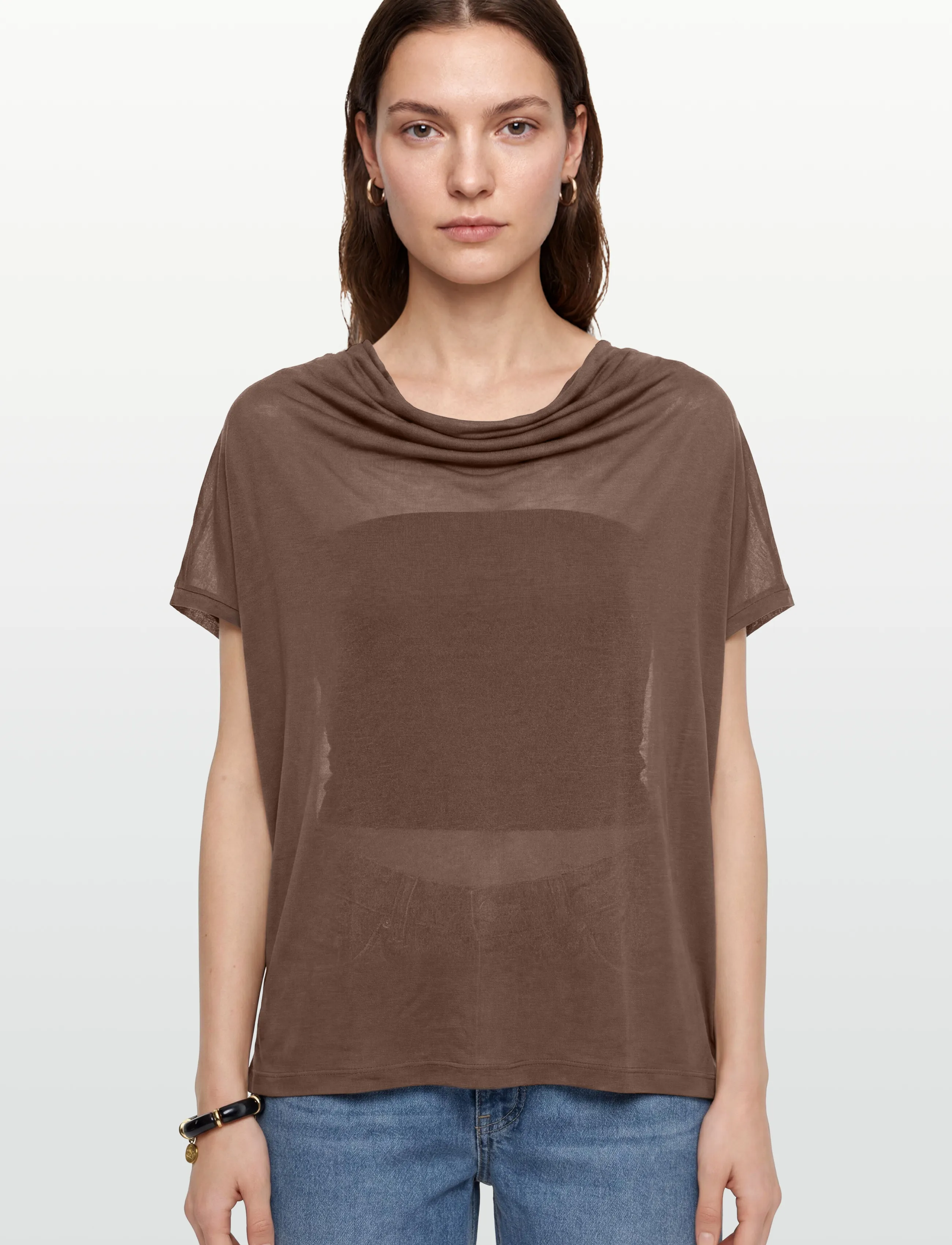 Bruuns Bazaar - KatkaBBGinae blouse - lühikeste varrukatega pluusid - chestnut - 3
