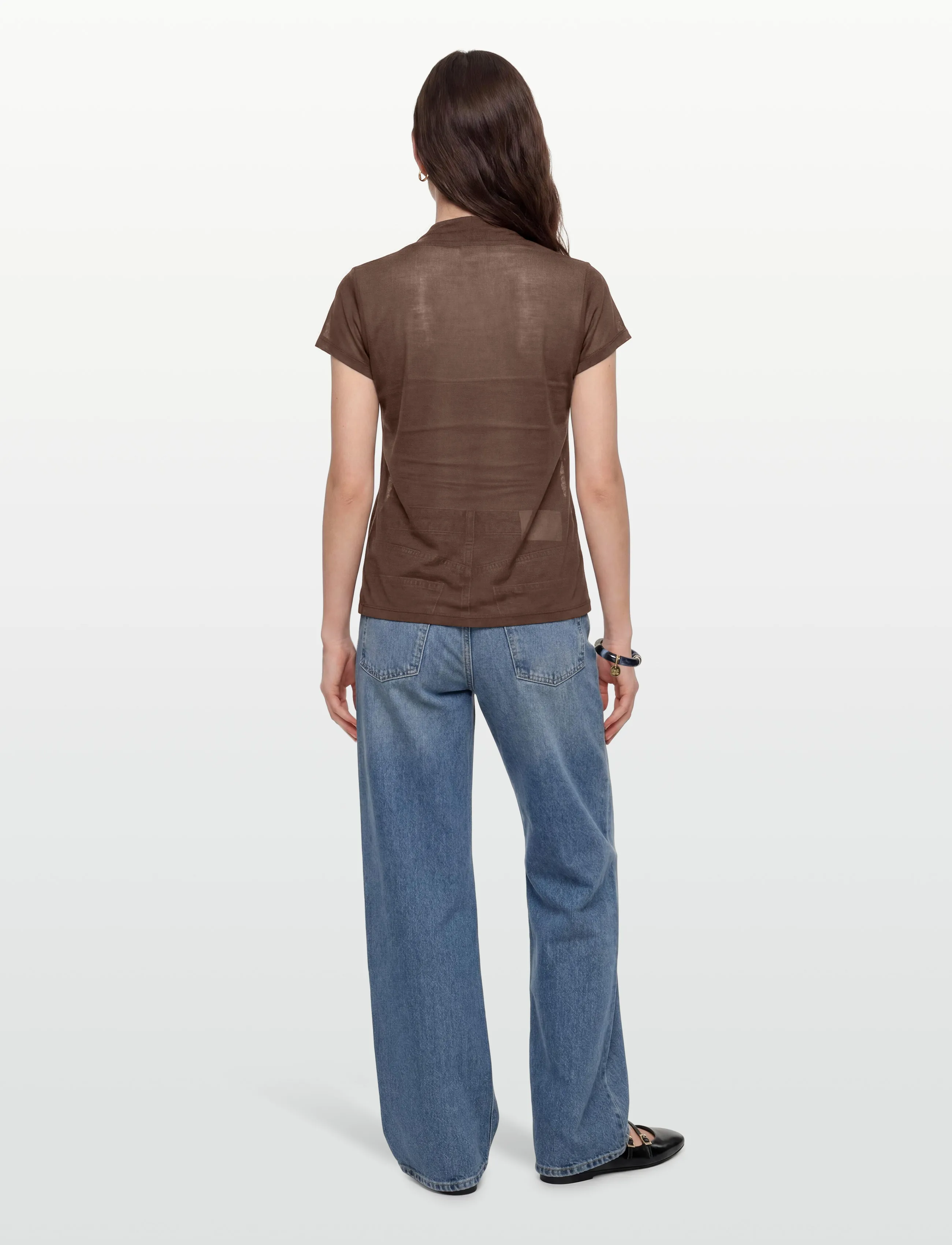 Bruuns Bazaar - KatkaBBGinae blouse - lühikeste varrukatega pluusid - chestnut - 4