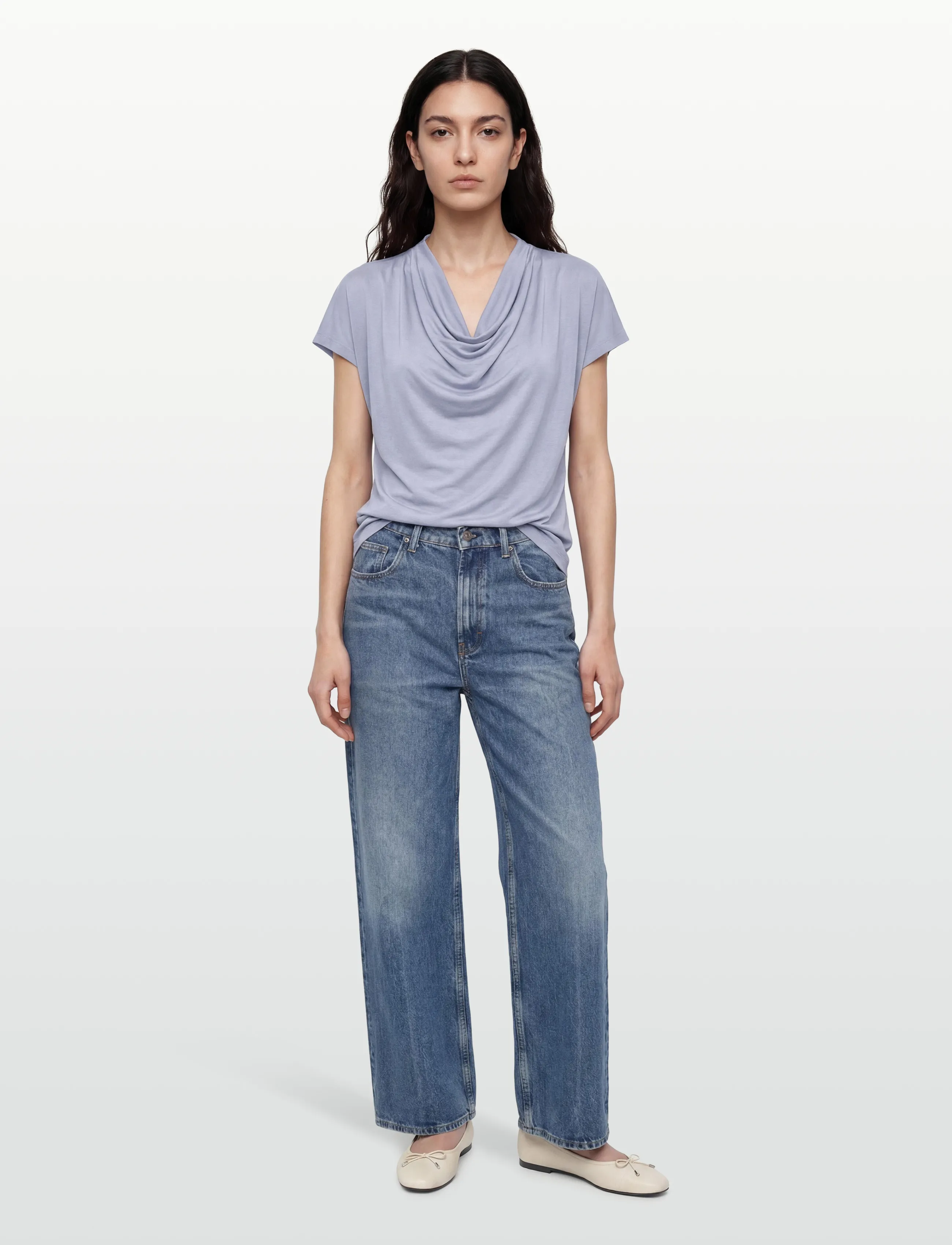 Bruuns Bazaar Katkabbginae Blouse, M, Blue, Bluser > Kortærmede, Dame