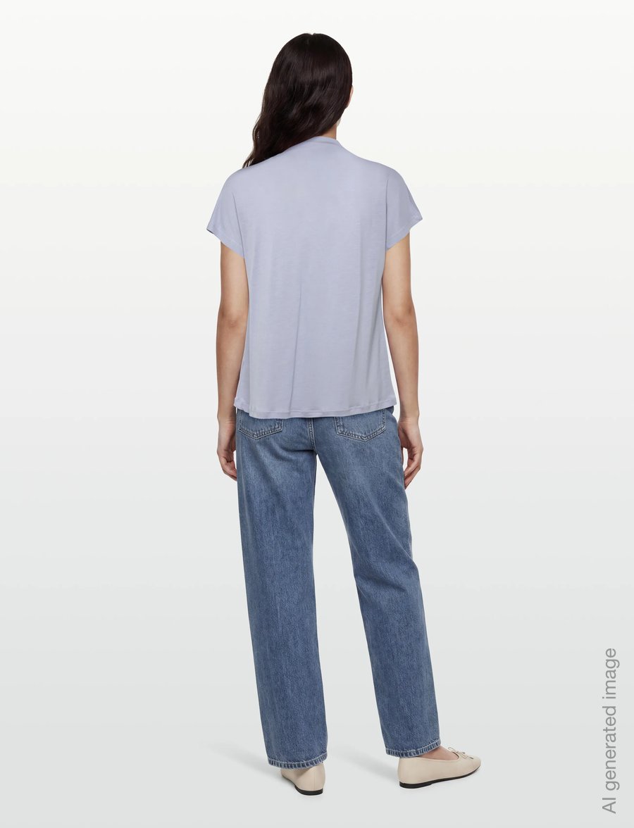 Bruuns Bazaar - KatkaBBGinae blouse - kortærmede bluser - eventide blue - 4