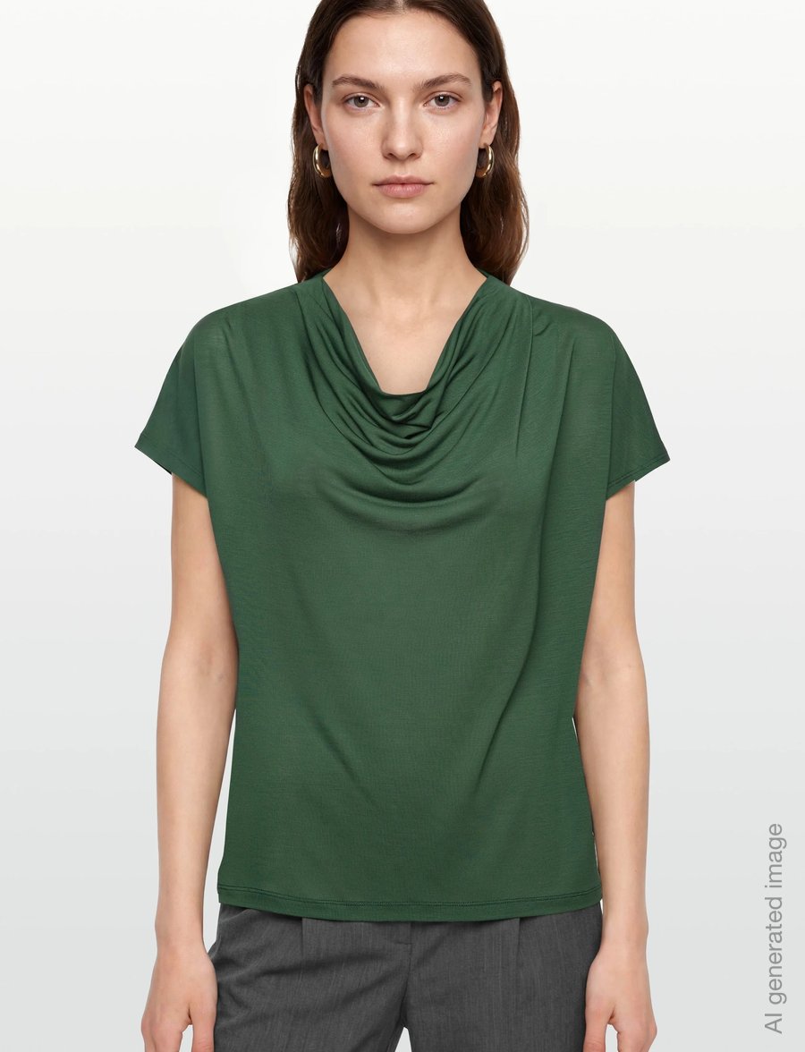 Bruuns Bazaar - KatkaBBGinae blouse - lühikeste varrukatega pluusid - forest - 3