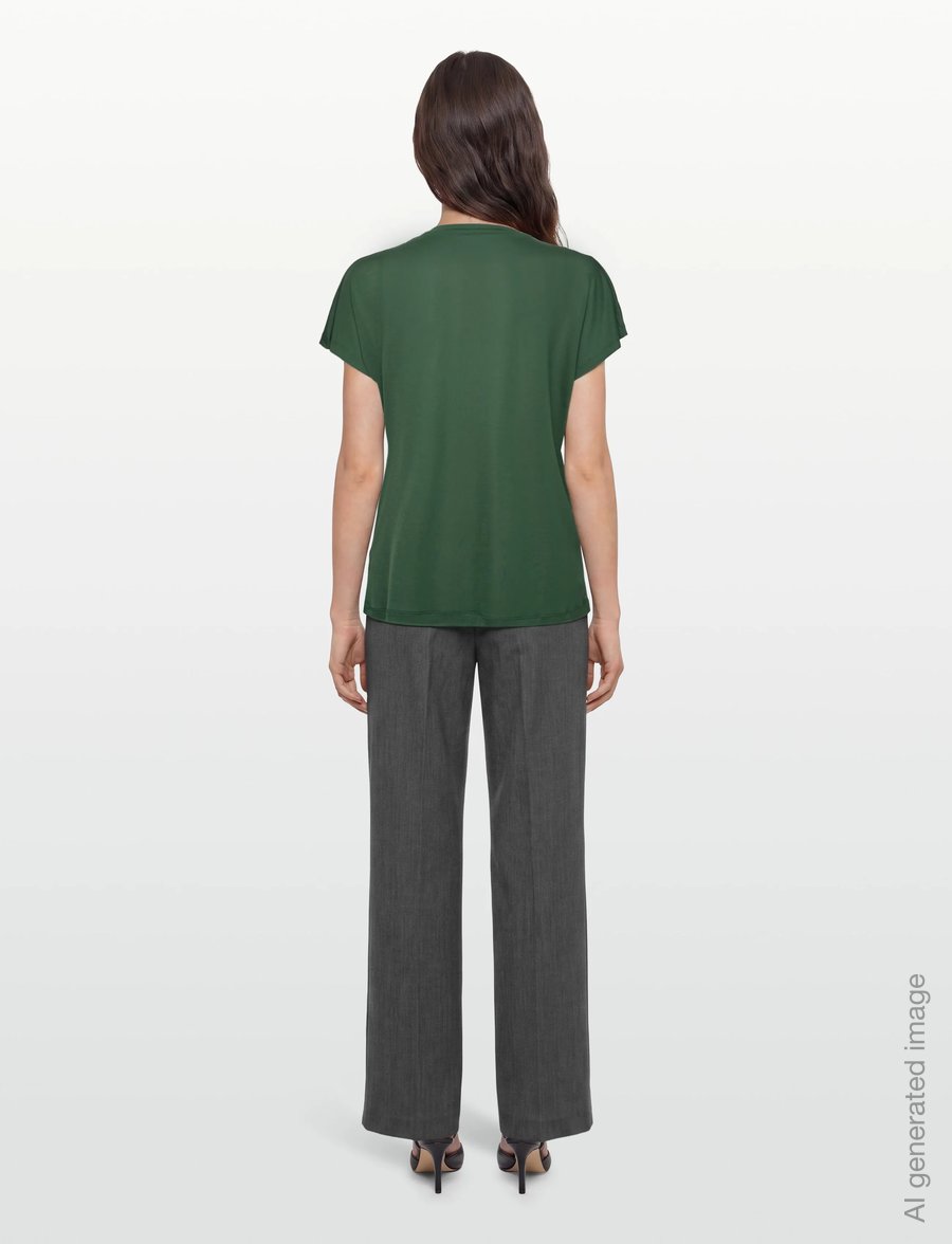 Bruuns Bazaar - KatkaBBGinae blouse - lühikeste varrukatega pluusid - forest - 4