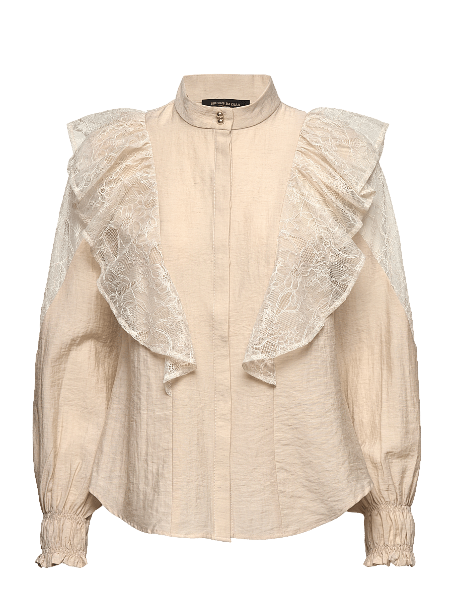 Bruuns Bazaar - HispidusBBYona shirt - long-sleeved shirts - .sand - 1