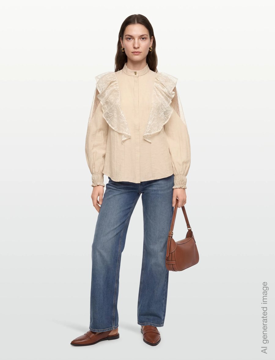 Bruuns Bazaar - HispidusBBYona shirt - long-sleeved shirts - .sand - 0