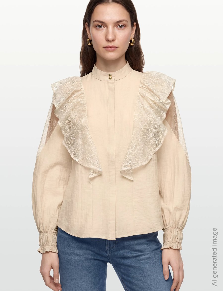 Bruuns Bazaar - HispidusBBYona shirt - long-sleeved shirts - .sand - 3