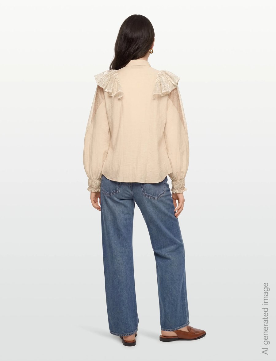 Bruuns Bazaar - HispidusBBYona shirt - long-sleeved shirts - .sand - 4