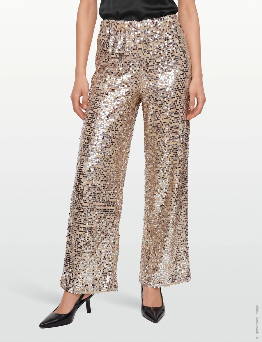 Bruuns Bazaar - FoliumBBBrinna pants - hosen mit weitem bein - silver - 3