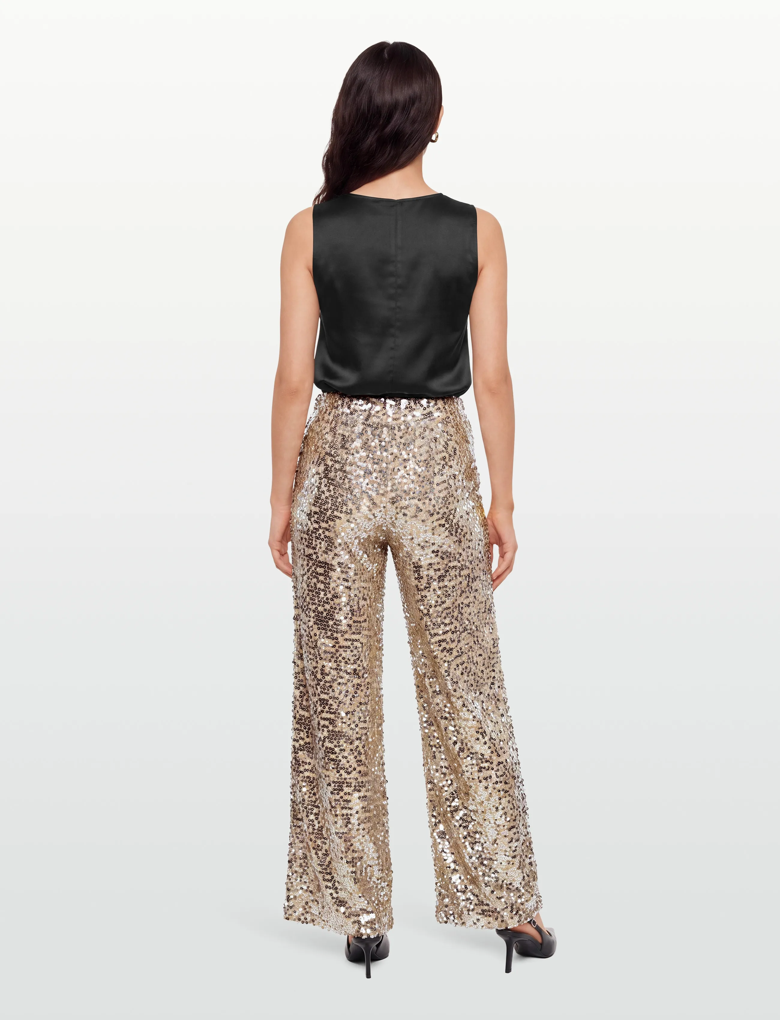 Bruuns Bazaar - FoliumBBBrinna pants - hosen mit weitem bein - silver - 4