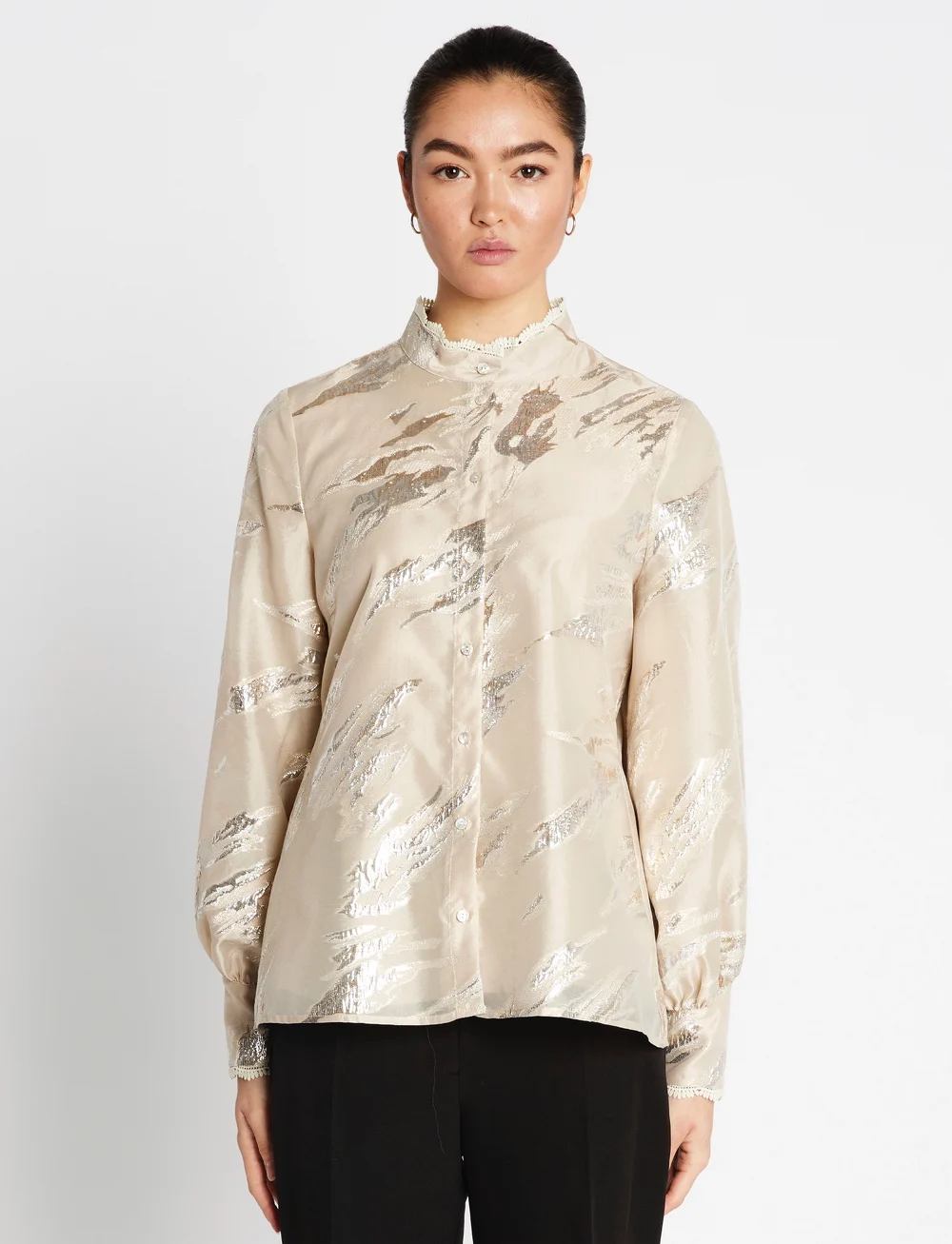 Bruuns Bazaar - PlantagoBBCharlotta shirt - långärmade blusar - light gold - 0