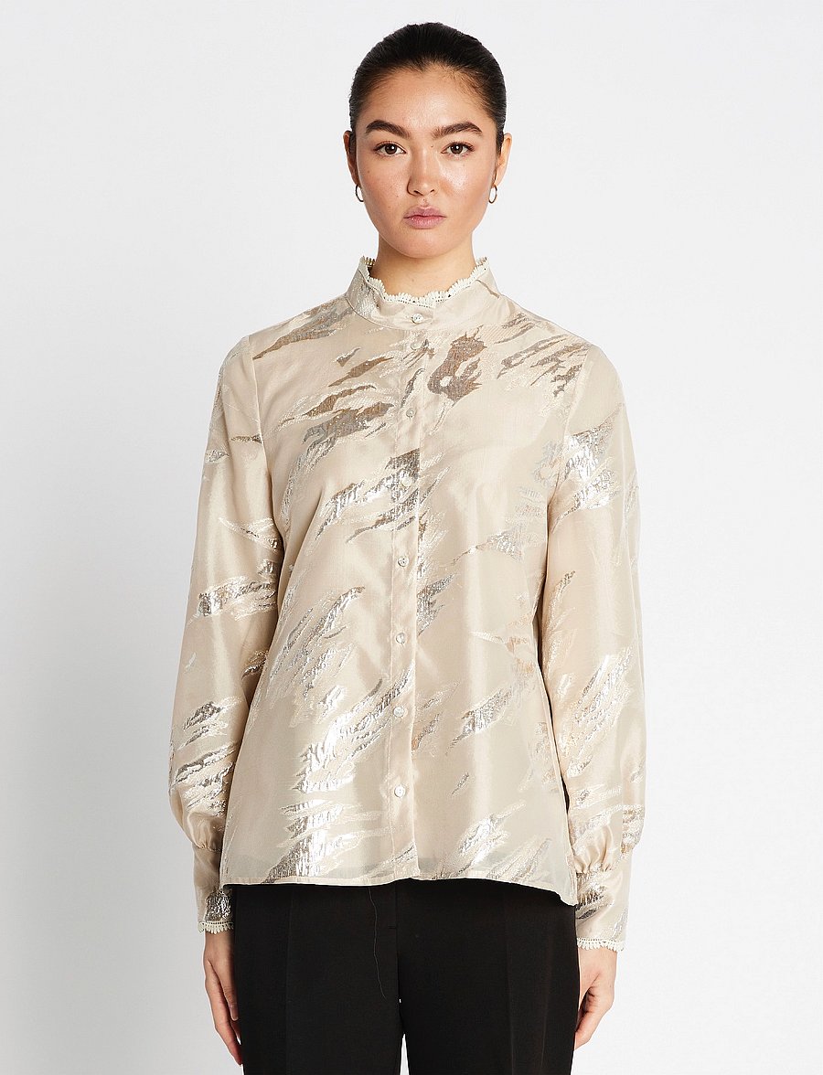 Bruuns Bazaar - PlantagoBBCharlotta shirt - langärmelige blusen - light gold - 0