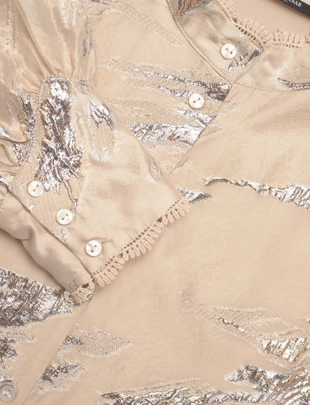 Bruuns Bazaar - PlantagoBBCharlotta shirt - långärmade blusar - light gold - 3