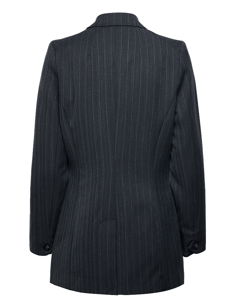 Bruuns Bazaar - ApricotBBLinda blazer - dubbelknäppta kavajer - herringbone blue pin stripe - 1