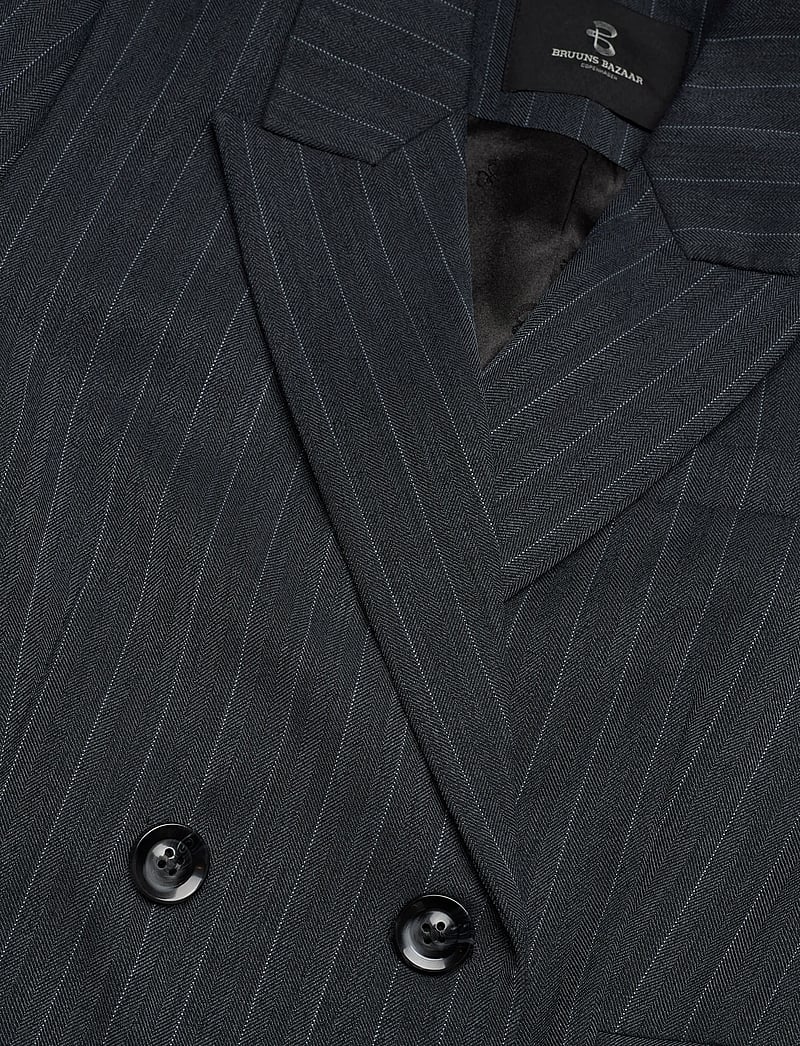Bruuns Bazaar - ApricotBBLinda blazer - dubbelknäppta kavajer - herringbone blue pin stripe - 2