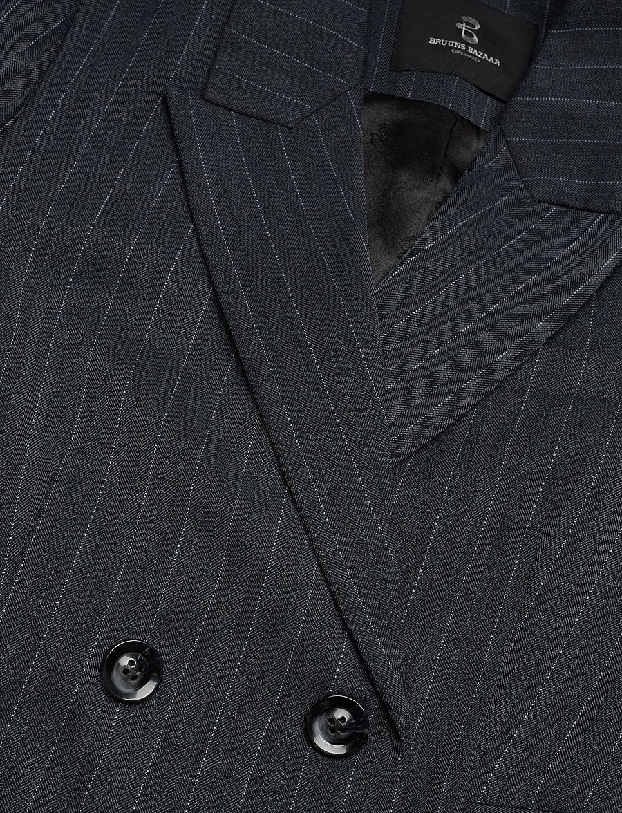 Bruuns Bazaar - ApricotBBLinda blazer - kahes joones nööpidega bleiserid - herringbone blue pin stripe - 2