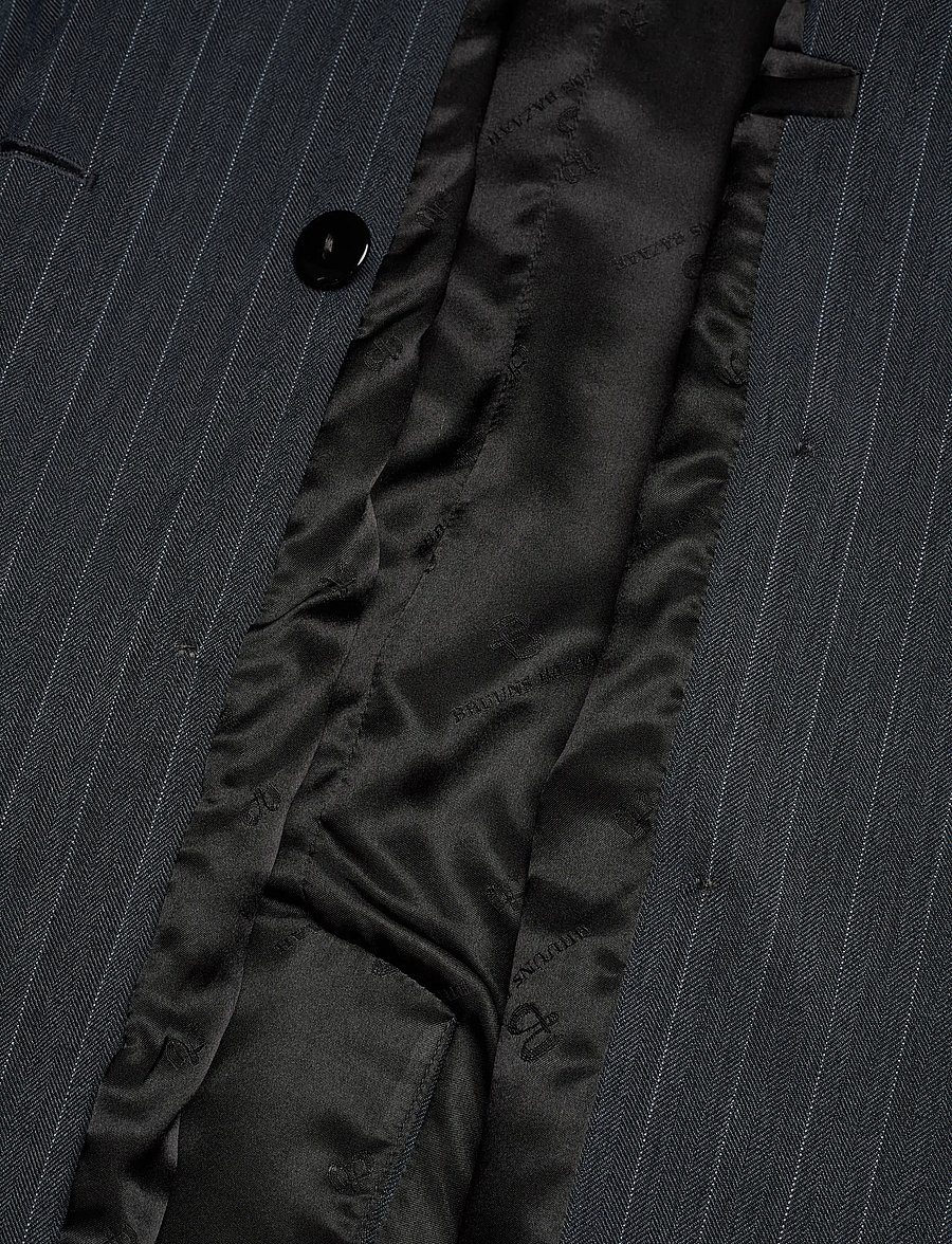 Bruuns Bazaar - ApricotBBLinda blazer - kahes joones nööpidega bleiserid - herringbone blue pin stripe - 4