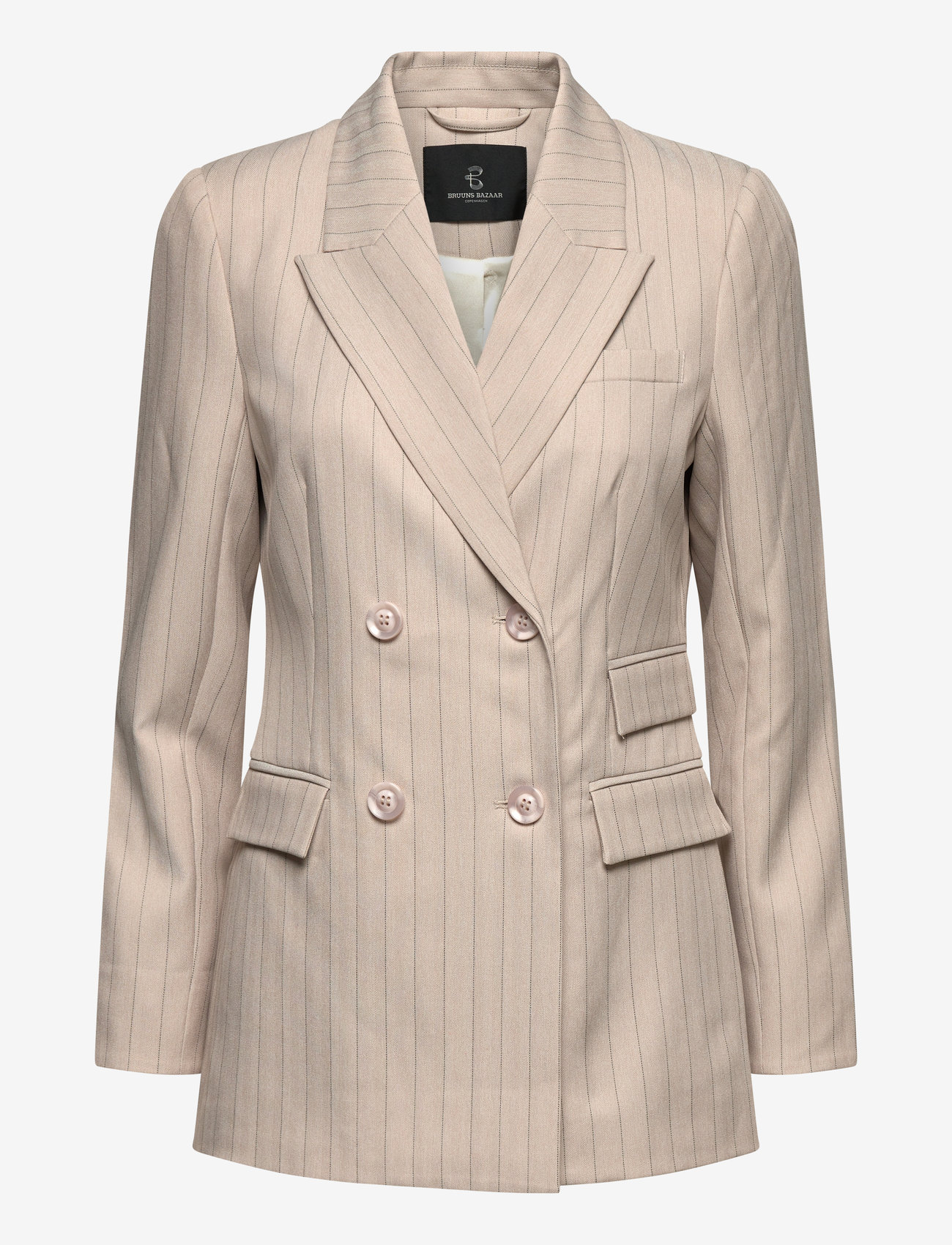Bruuns Bazaar - ApricotBBLinda blazer - kahes joones nööpidega bleiserid - light grey stripes - 0