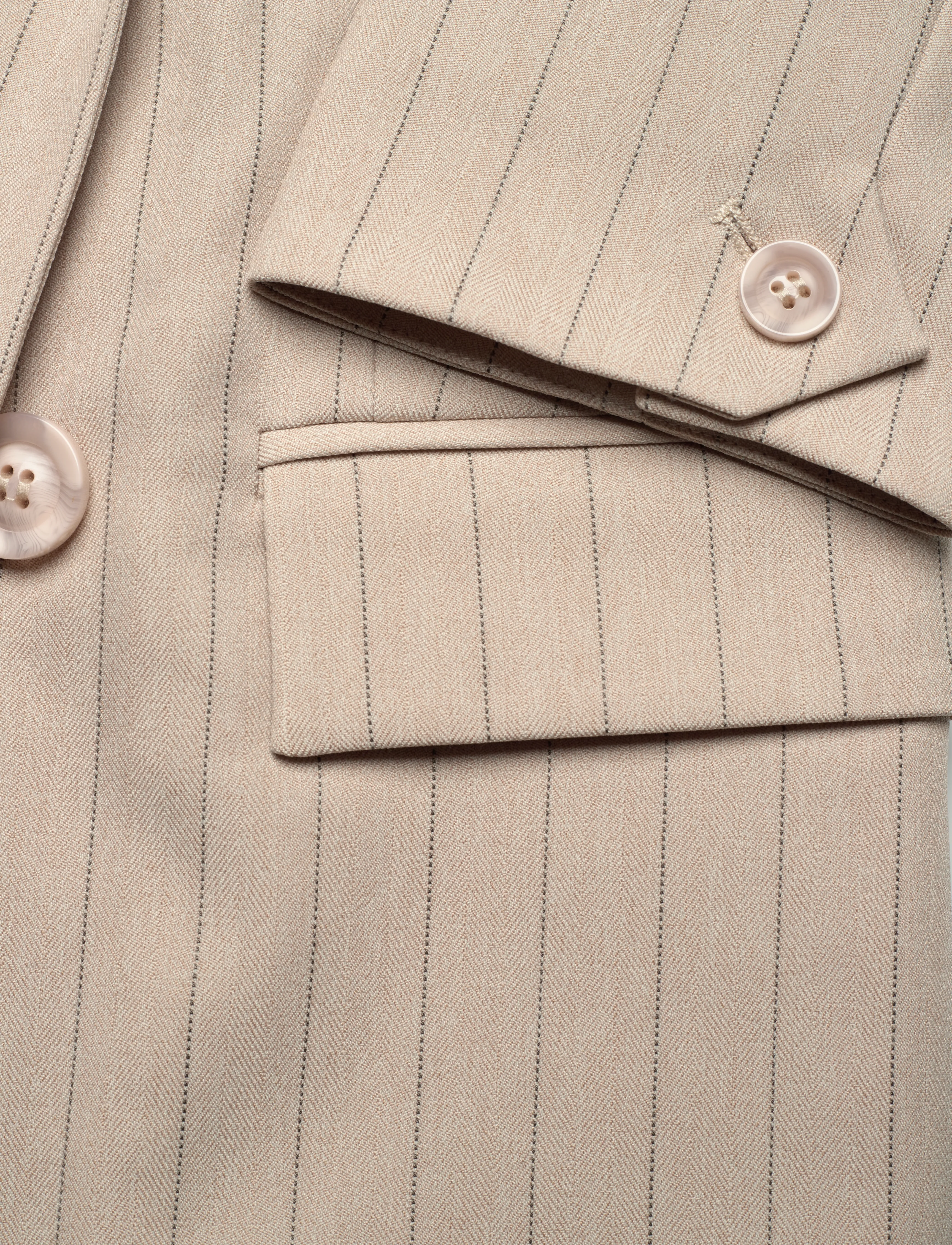 Bruuns Bazaar - ApricotBBLinda blazer - dobbeltradede blazere - light grey stripes - 4