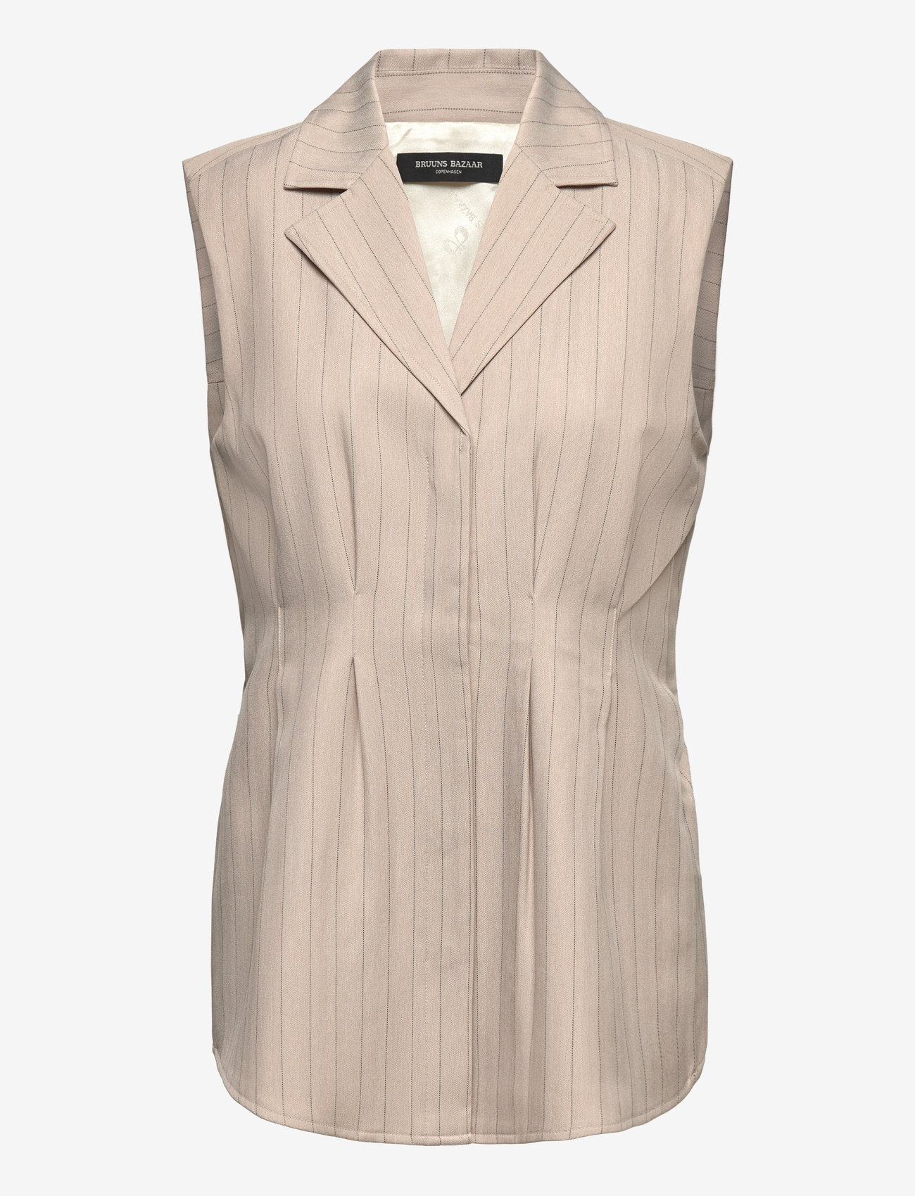 Bruuns Bazaar - ApricotBBUrwa waistcoat - light grey stripes - 1