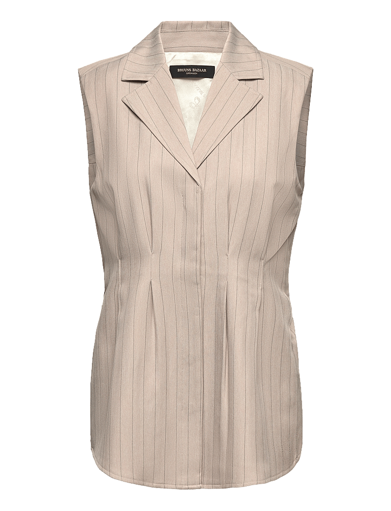 Bruuns Bazaar - ApricotBBUrwa waistcoat - Ülikonna vestid - light grey stripes - 1