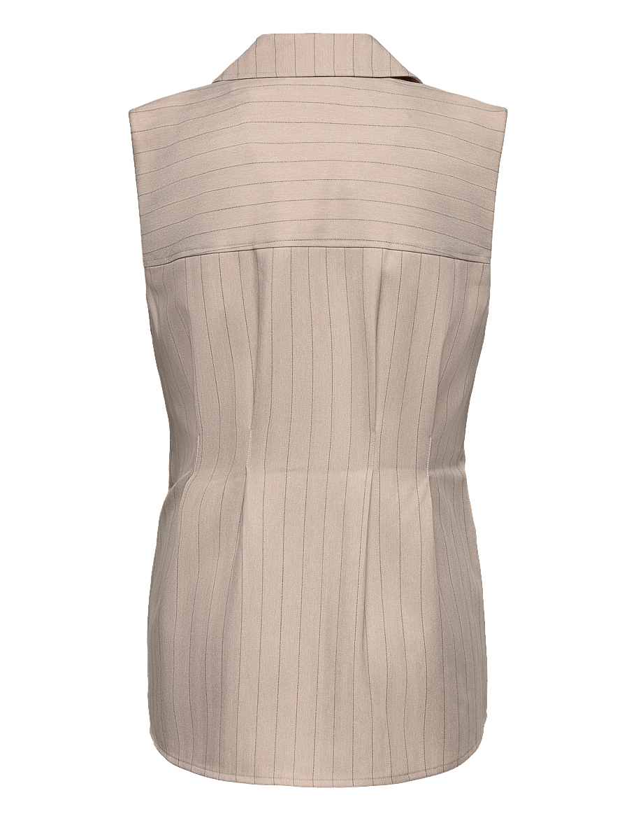 Bruuns Bazaar - ApricotBBUrwa waistcoat - light grey stripes - 2